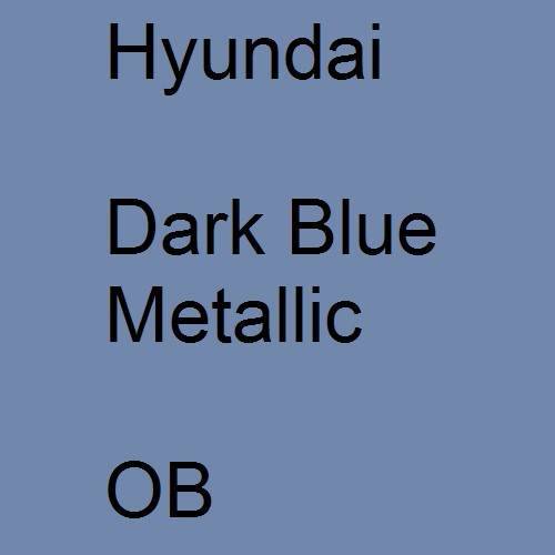 Hyundai, Dark Blue Metallic, OB.